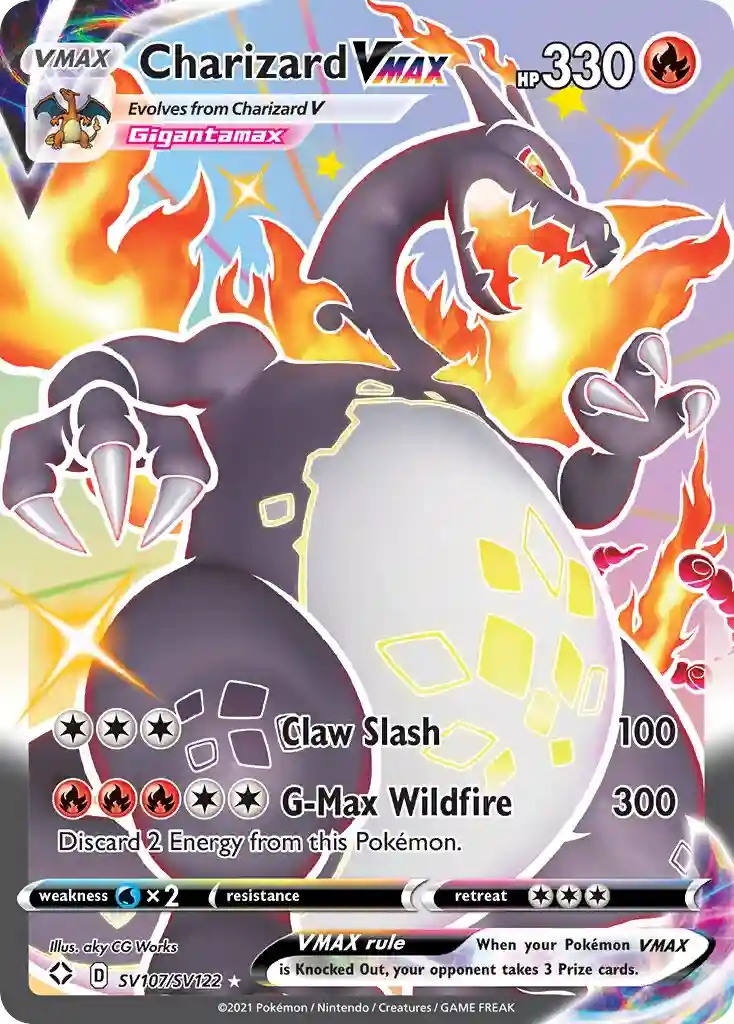 Full Art Charizard Vmax 2021 Sword Shield Shining Fates